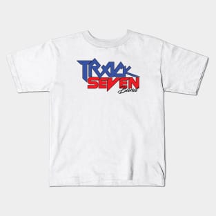 Blue Red and Black Logo Track Seven Band Kids T-Shirt